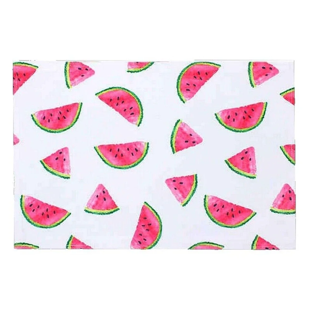 Colordrift Watermelon Slices Placemats Set of 4 Reversible Fabric Summer Beach